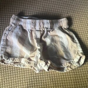 Charming Striped Kids Shorts in Tan and Cream